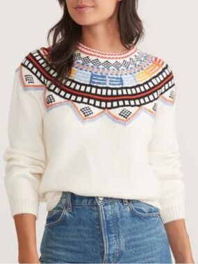 Marine Layer Archive Lomas Sweater Ivory Multi S